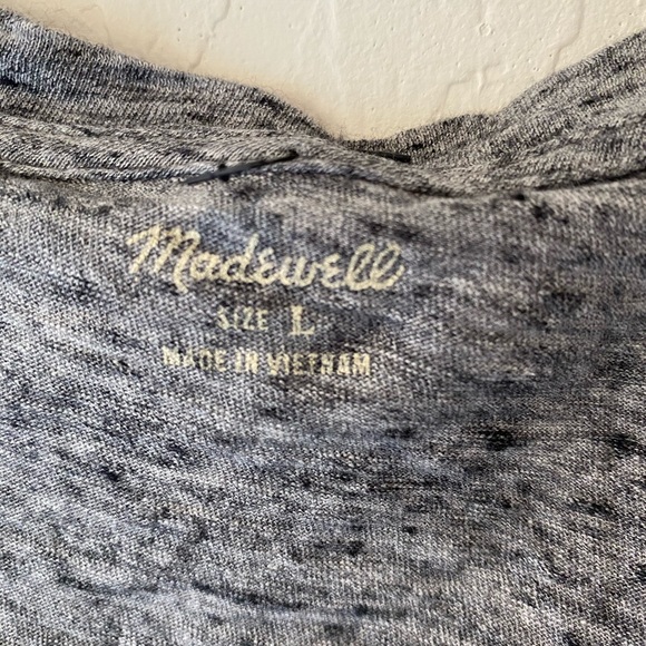 Madewell T-shirt V neck heather gray whisper L - Picture 4 of 6